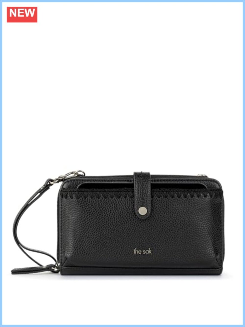Leather Smartphone Crossbody Purse Convertible Wristlet Zipper Wallet